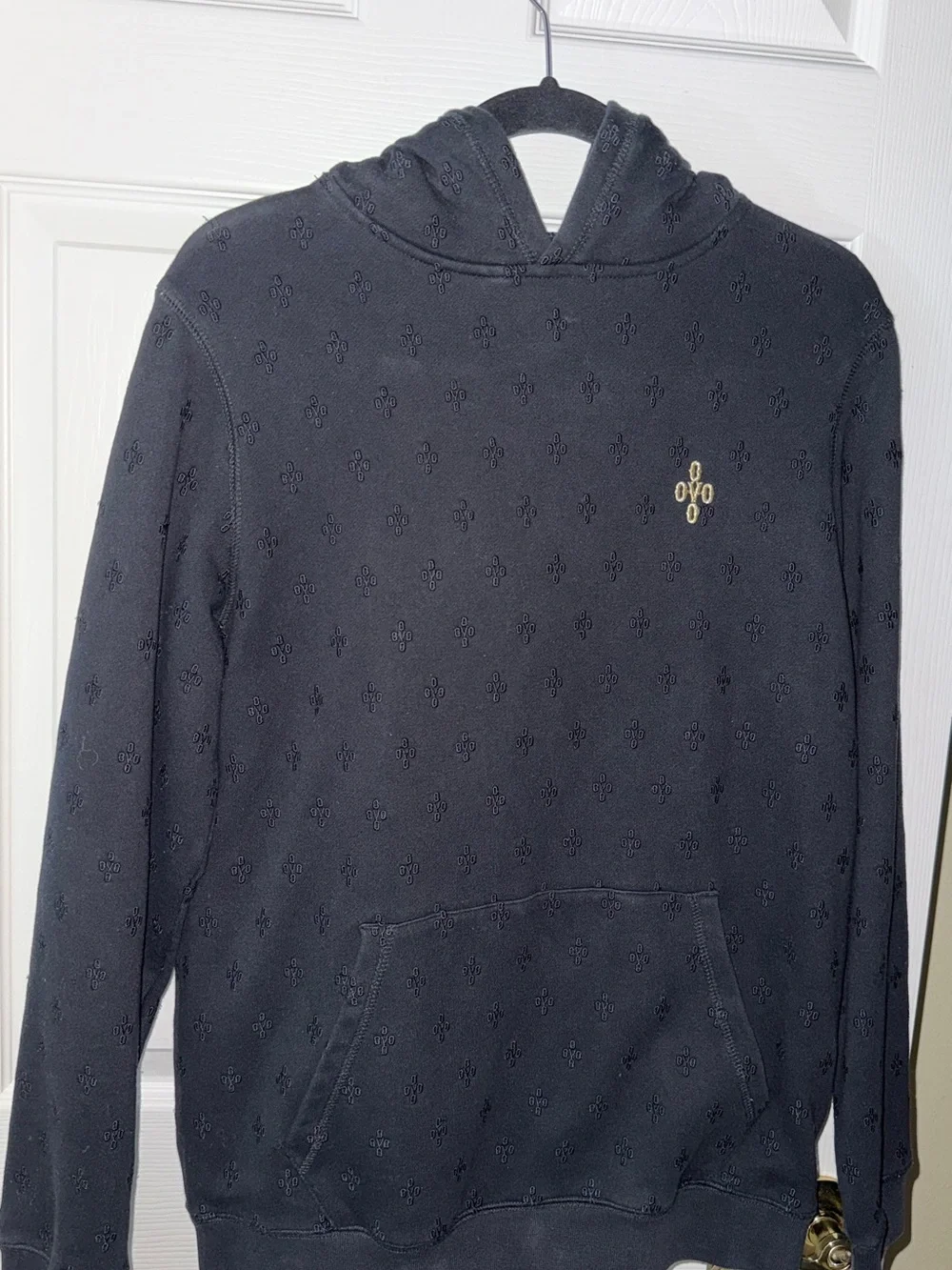 OVO October’s Very Own Black Monogram Hoodie